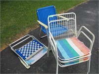 2 Lawn Chairs & 2 Deck Chairs