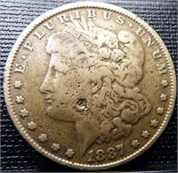 1887 Morgan Silver Dollar