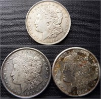(3) 1921 Morgan Silver Dollars