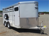 (DMV) 2014 Circle J Mustang 16' Livestock Trailer
