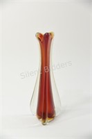 Hand Blown Murano Glass Two Tone Bud Vase