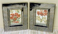 John Richard Mirror Framed Botanical Prints.