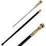 36" Golden Blue Knob Deluxe Steel Cane Sword 13A