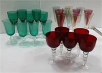 Collection of Colorful Stemware M14B