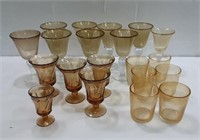 Amber Glass Drink Glasses M14C