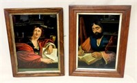 Saint Luke and Saint John Reverse Glass Paintings.