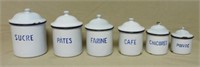 French Enamelware Canister Set.
