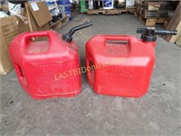 2 poly 5 gallon Fuel Cans