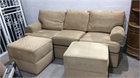 Stickley Sofa with Two Ottomans K2A
