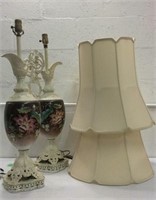 Beautiful Vintage Ewer Lamps K14E