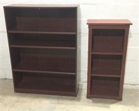 Two Wood Vintage Shelving/Bookcases K
