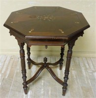 Inlaid Rosewood Occasional Table.