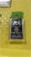 One Troy ounce silver bar