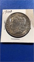1900 silver Morgan dollar