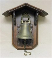 Belgian Oak Mounted Bronze Bell.