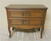Louis XV Style Hoof Footed Oak Chest.