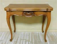 Louis XV Style Cherrywood Flip Top Game Table.