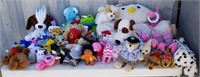 Large Box Full Of Various Stuffed Animal toys