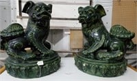 Pair Of 2 Large Ceramic Foo Dogs
