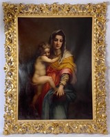 Oil on canvas - "Madonna of the Harpies", copy