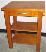 Pine Single Drawer Kitchen Utility Table