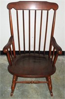 Mahogany Tall Spindle Back Rocking Chair