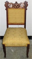 East Lake Style Cushioned Oak Parlor Chair