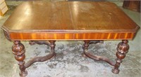 Victorian Style Fancy Carved Oak Dining Table