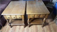 Matching Wooden End Tables
