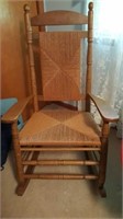 Wooden Woven Seat Rocking Chair