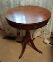 Antique Wooden Drum Table