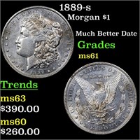 1889-s Morgan $1 Grades BU+