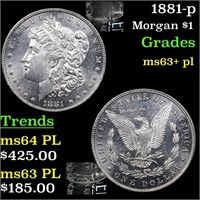 1881-p Morgan $1 Grades Select Unc+ PL