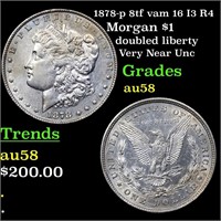 1878-p 8tf vam 16 I3 R4 Morgan $1 Grades Choice AU