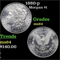 1880-p Morgan $1 Grades Choice Unc