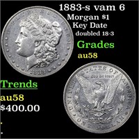 1883-s vam 6 Morgan $1 Grades Choice AU/BU Slider