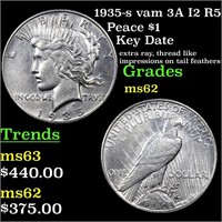 1935-s vam 3A I2 R5 Peace $1 Grades Select Unc