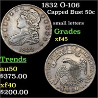 1832 O-106 Capped Bust 50c Grades xf+