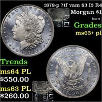 1878-p 7tf vam 83 I3 R4 Morgan $1 Grades Select Un