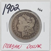 1902 90% Silver Morgan $1 Dollar