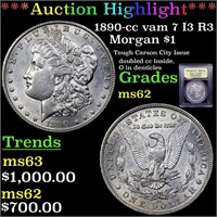 *Highlight* 1890-cc vam 7 I3 R3 Morgan $1 Graded S