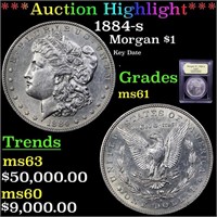 *Highlight* 1884-s Morgan $1 Graded BU+