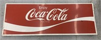 VTG Coca Cola sign 10" H x 28” W.