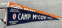Miami Dolphins and Camp McCoy pennant