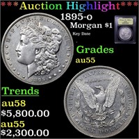 *Highlight* 1895-o Morgan $1 Graded Choice AU