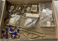 Assorted  costume jewelry and jewelry making