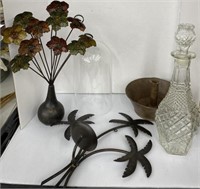 Assorted items 
Including vase
, Candle