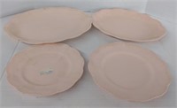Set of 4 Rosa made in England plates and platters