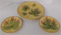 Set of 3 Well Baden hand painted German Plates