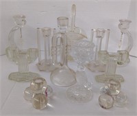 Lot with Various Glass candle holders